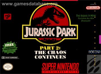 Cover Jurassic Park Part 2 - The Chaos Continues for Super Nintendo
